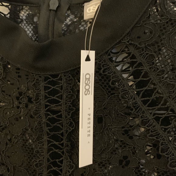 High Neck Skater Dress With Lace Panel NWT - Picture 4 of 4